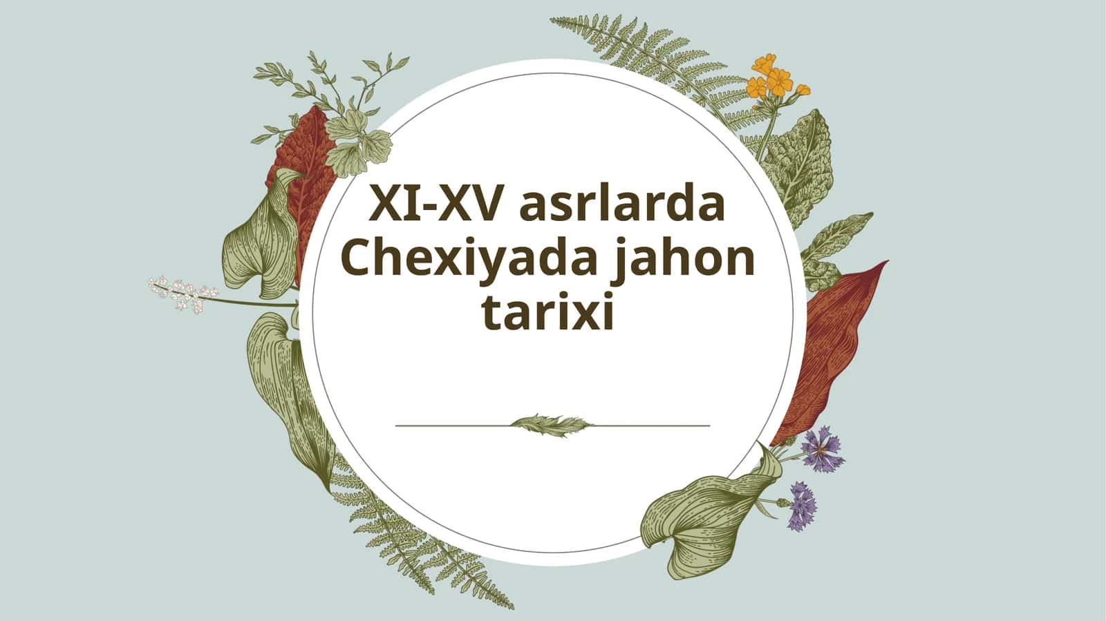 XI-XV asrlarda Chexiyada jahon tarixi