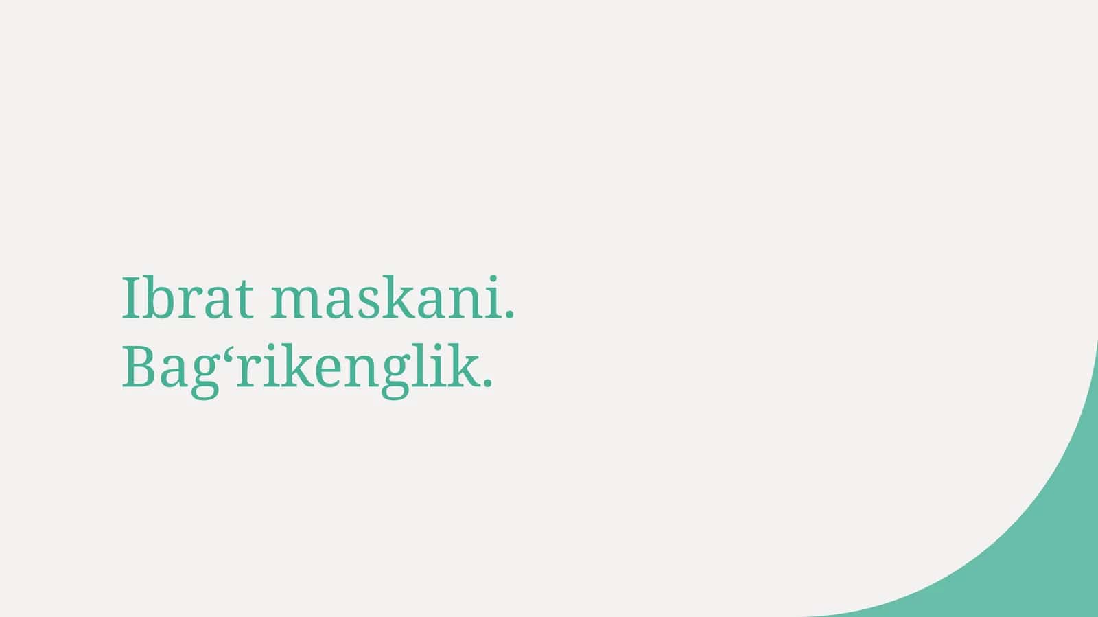 Ibrat maskani