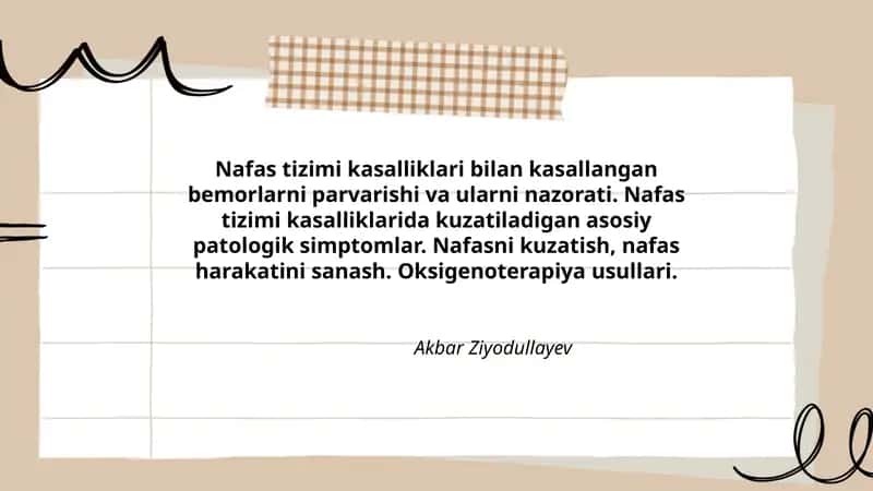 Nafas tizimi kasalliklari