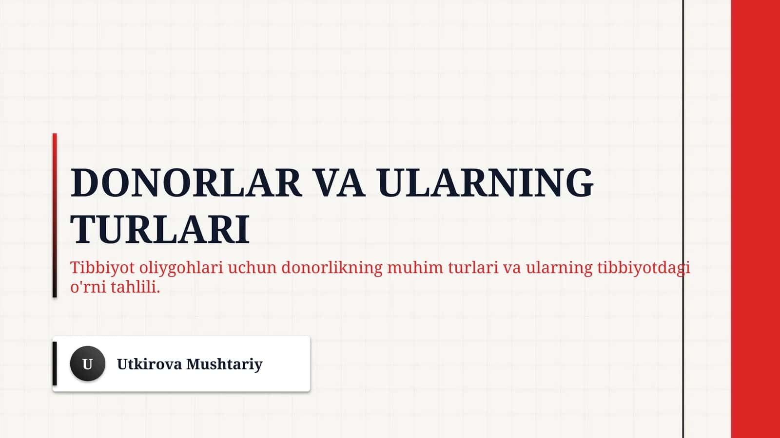 Donorlar va ularning turlari