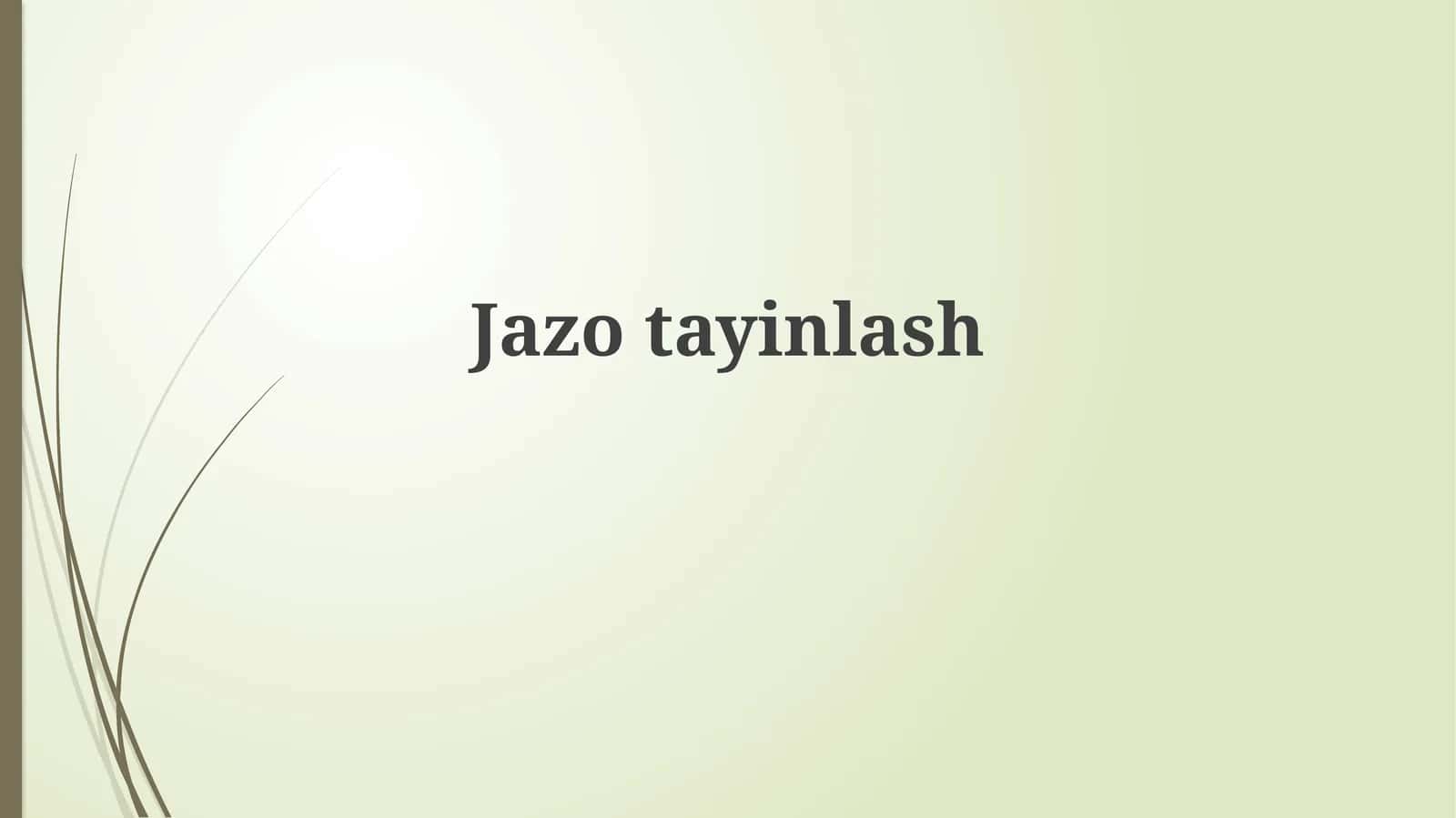 Jazotayinlash