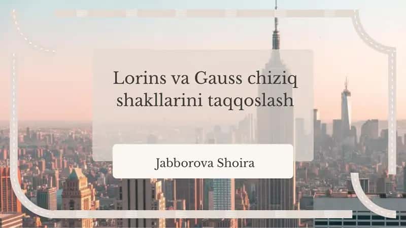 Lorins va Gauss chiziq shakllarini taqqoslash