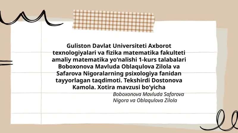 Psixologiya fanidan taʼlim