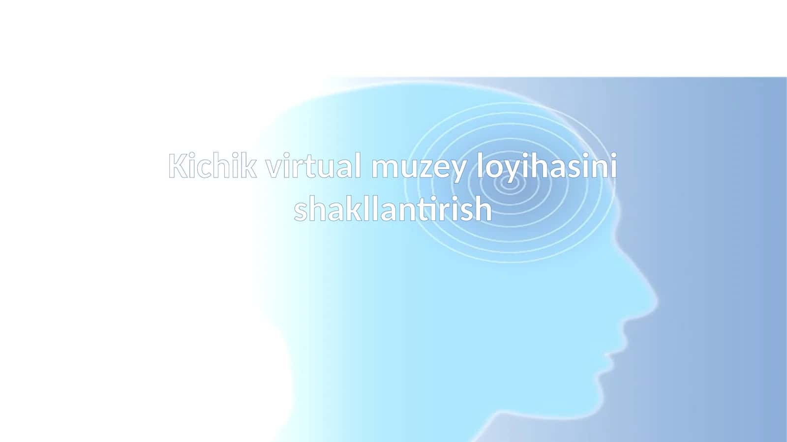 Kichik virtual muzey loyihasini shakllantirish