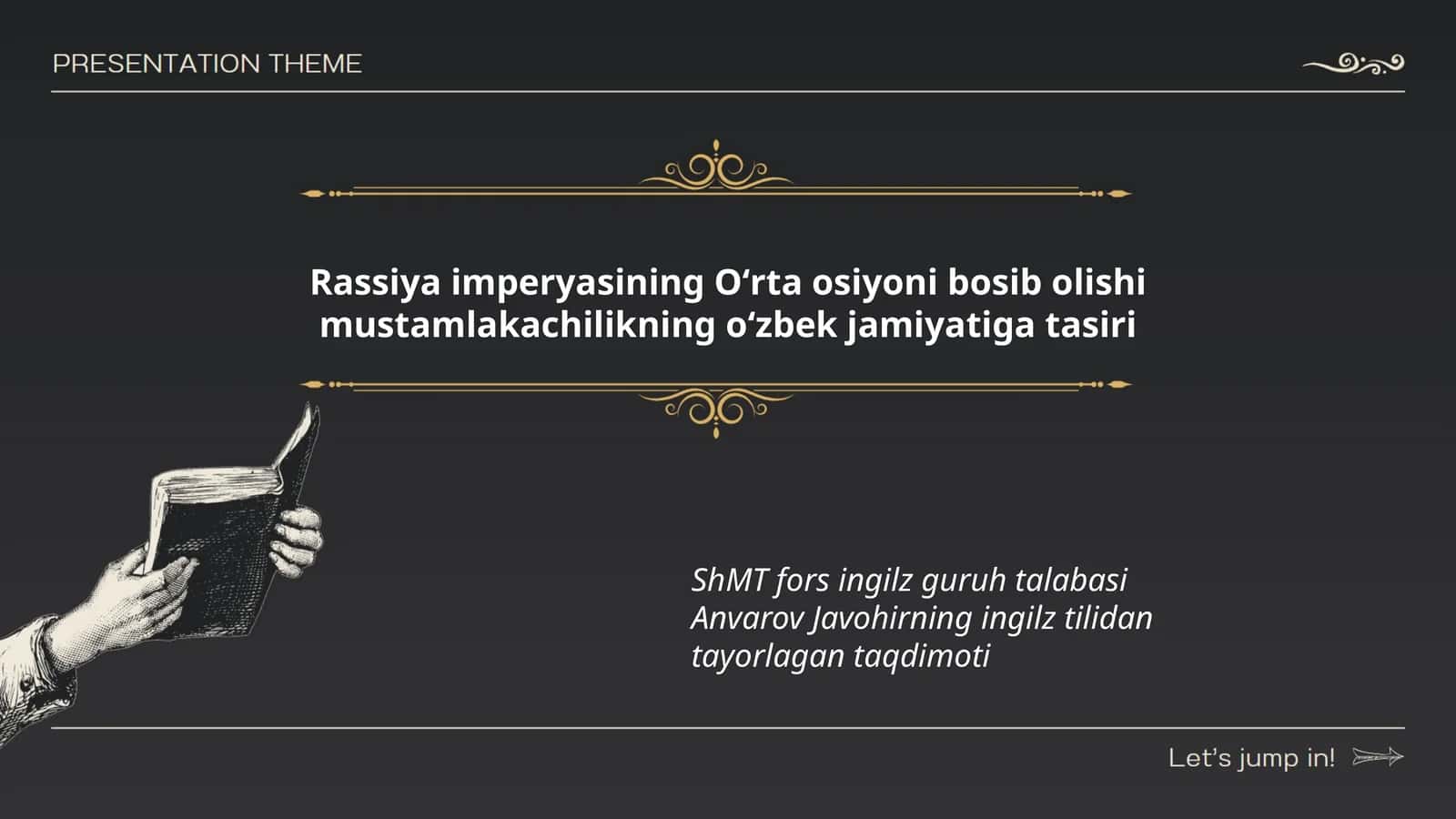 Ingiliz tilidan tayorlagan taqdimot