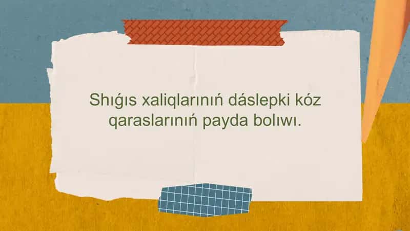 Shıǵıs xalıqlariniń dáslepki kóz qarasları.