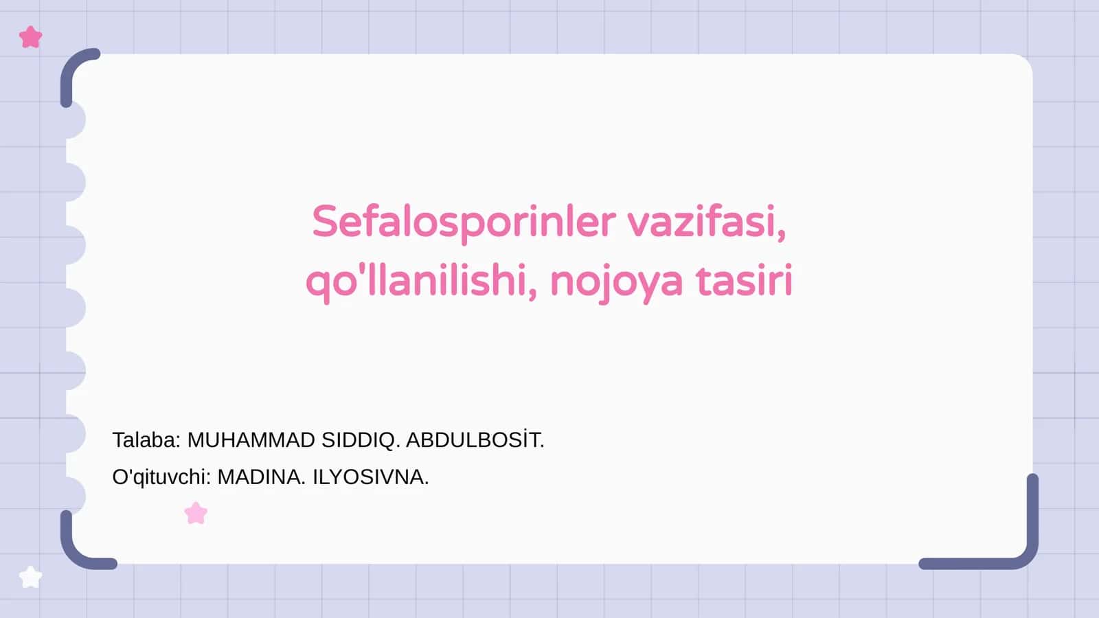 Sefalosporinlar vazifasi, qo'llanilishi, nojoya tasiri
