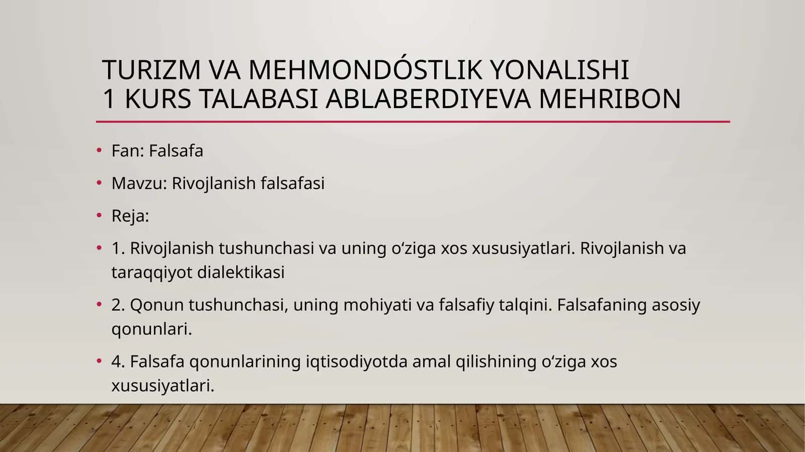 Rivojlanish falsafasi