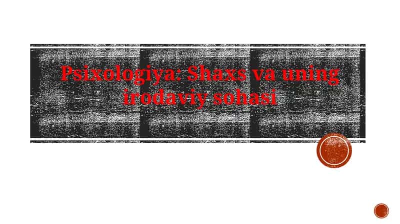 Shaxsiyat va Volitsiya: Nazariy Asoslar