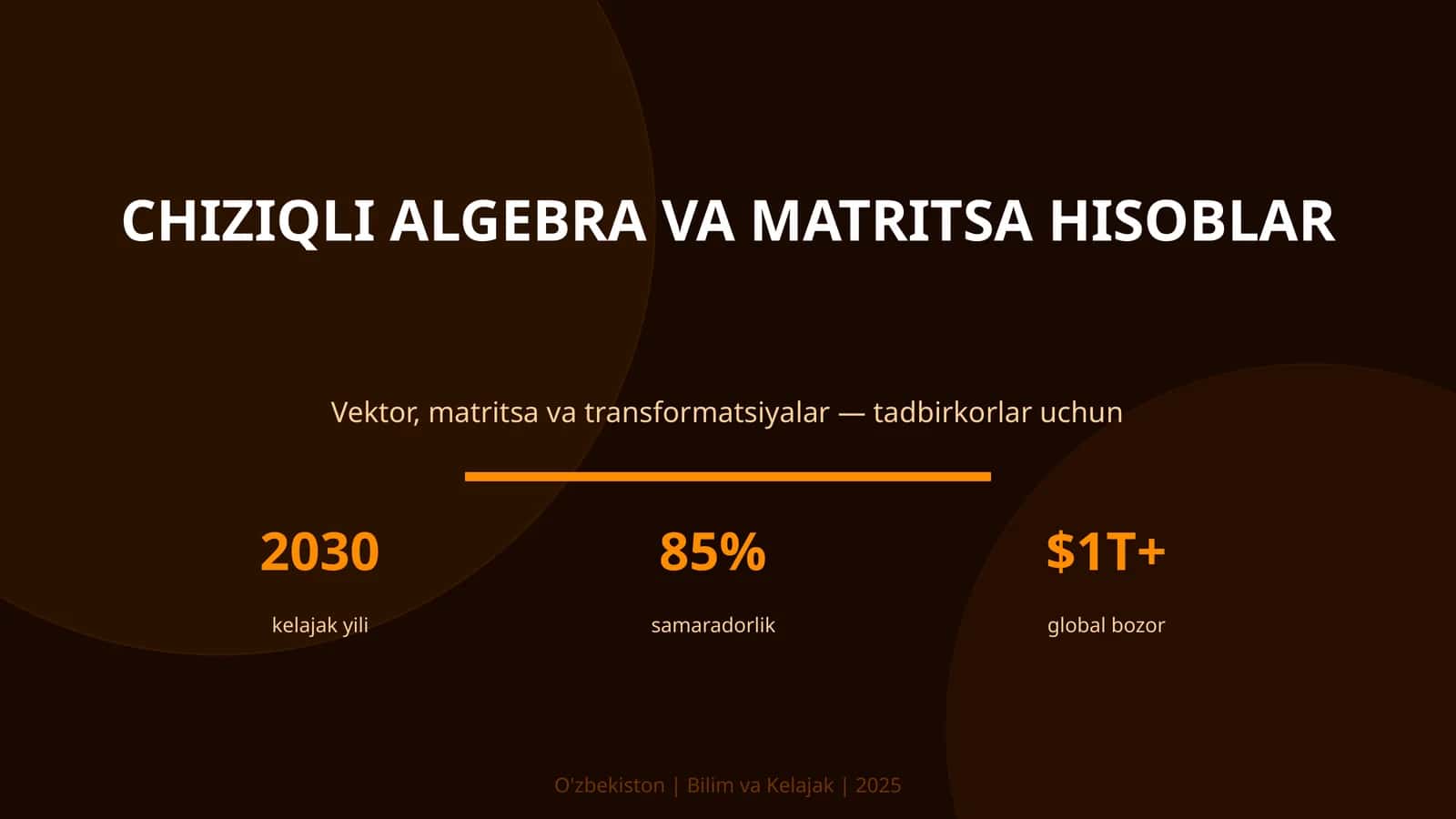 Chiziqli algebra va matritsa hisoblar