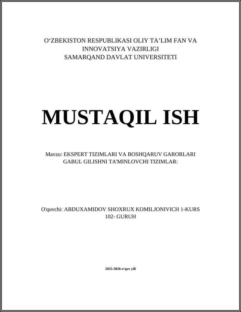 Ekspert Tizimlari