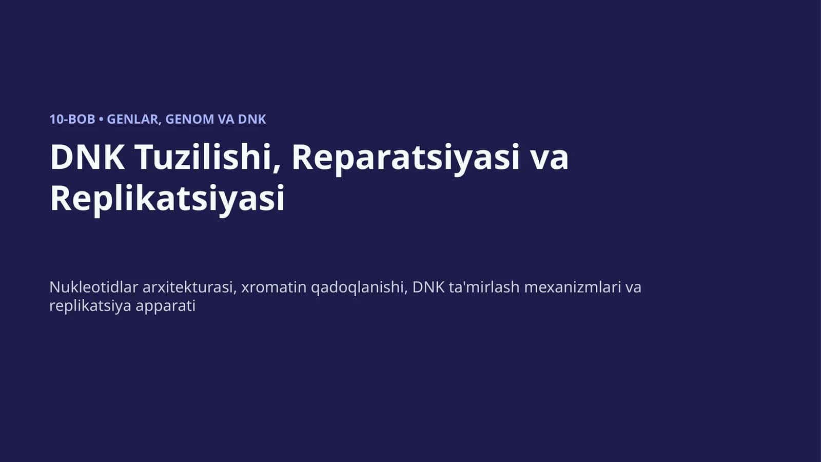 Genlar, Genom va DNK Arxitekturasi (Kengaytirilgan nashr)
