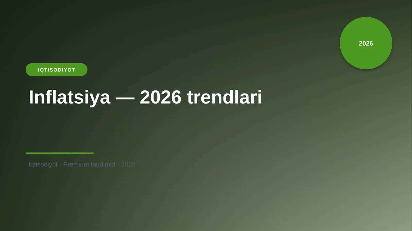 Inflatsiya — 2026 trendlari