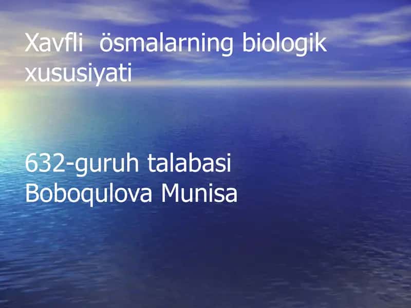 Xavfli oʻsmalar