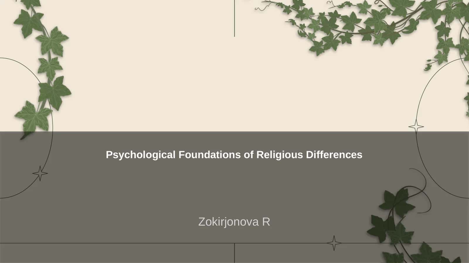 Psychological Foundations of Religious Differences