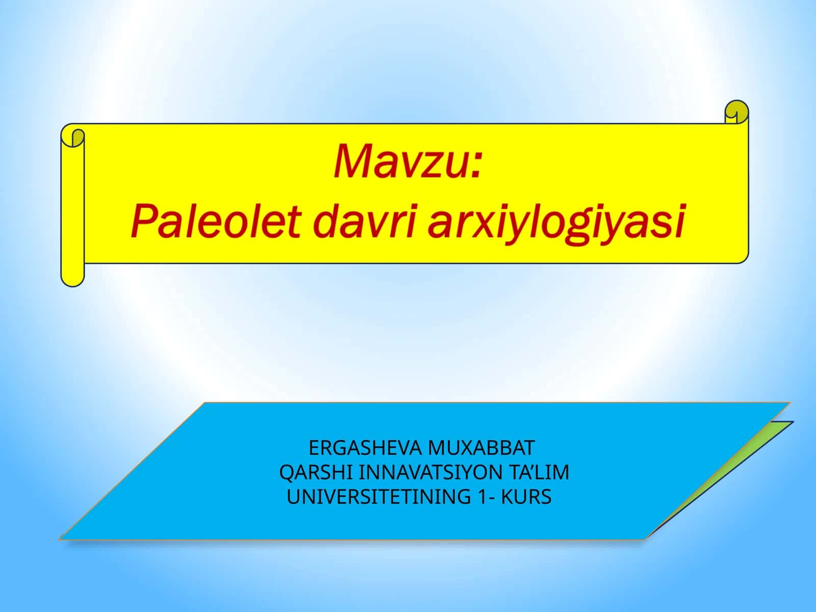 Markaziyosiyo paleolit manzilgohlari