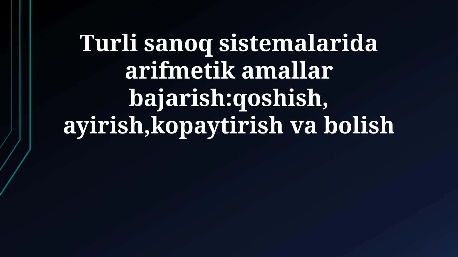 Bo'lish amali