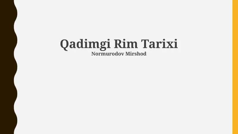 Qadimgi Rim Tarixi