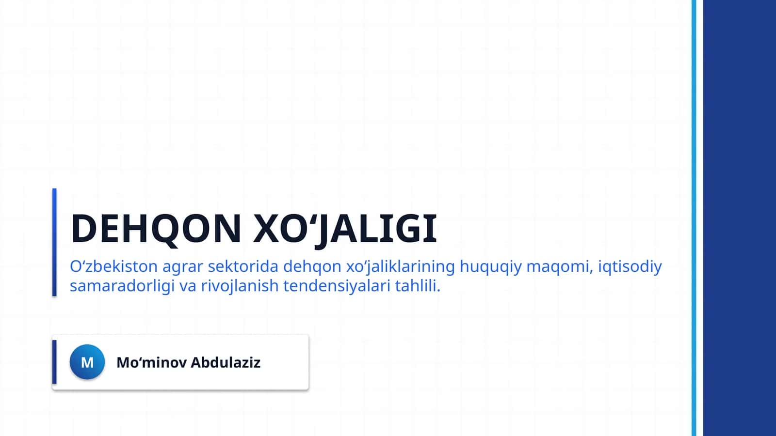 Dehqon xo‘jaligi