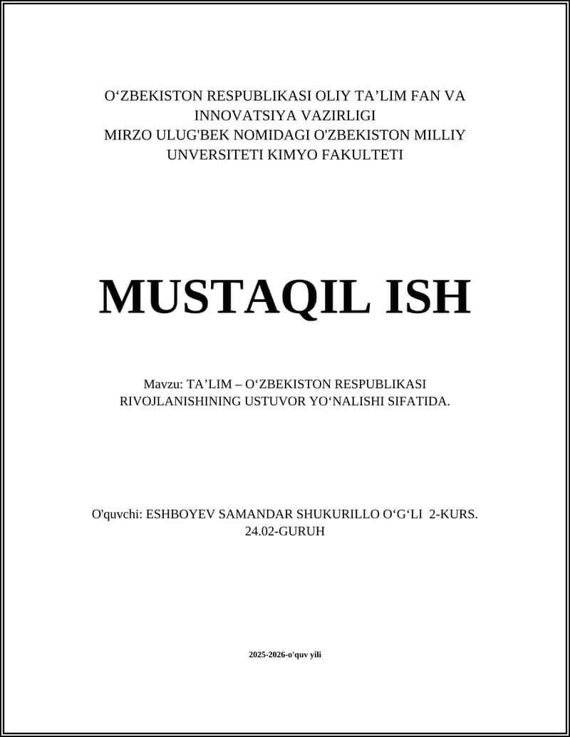 Umumta'lim maktablari sifatini oshirish strategiyalari