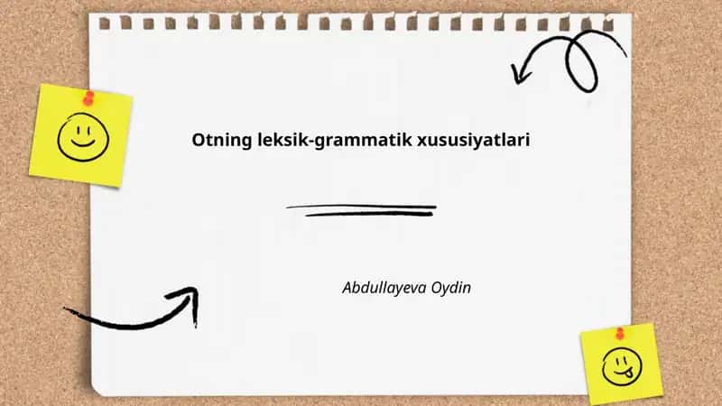 Otning leksik-grammatik xususiyatlari