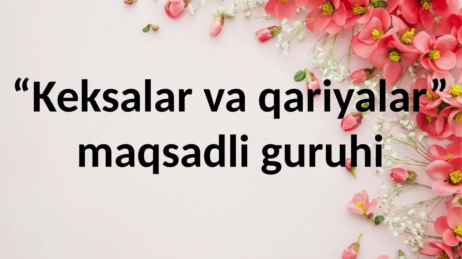 Keksalar va qariyalar