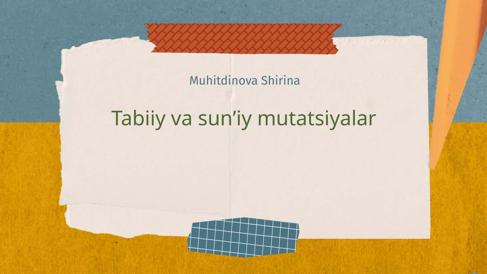 Tabiiy va sunʼiy mutatsiyalar