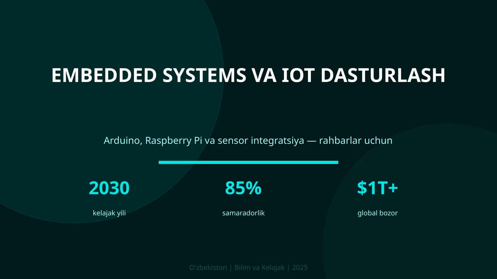 IOT DASTURLASH VA EMBEDDED SYSTEMS