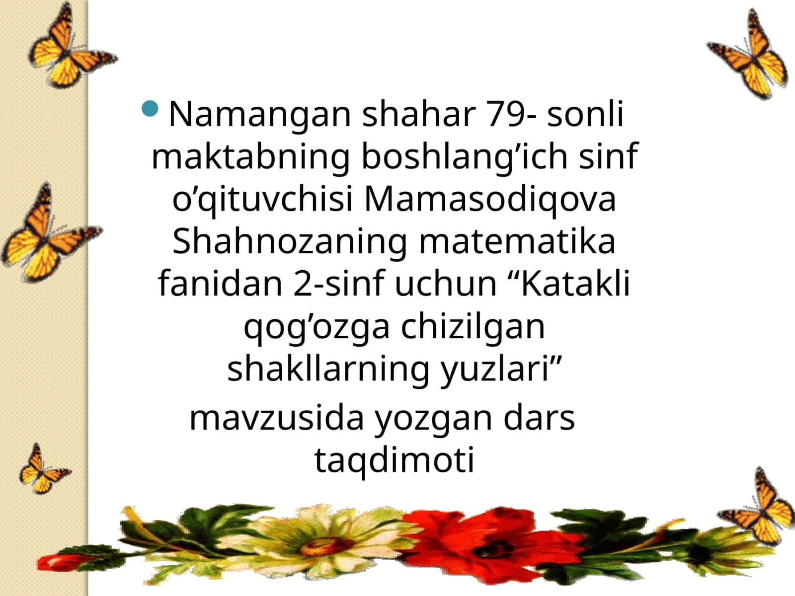 Katakli qog’ozga chizilgan shakllarning yuzlari