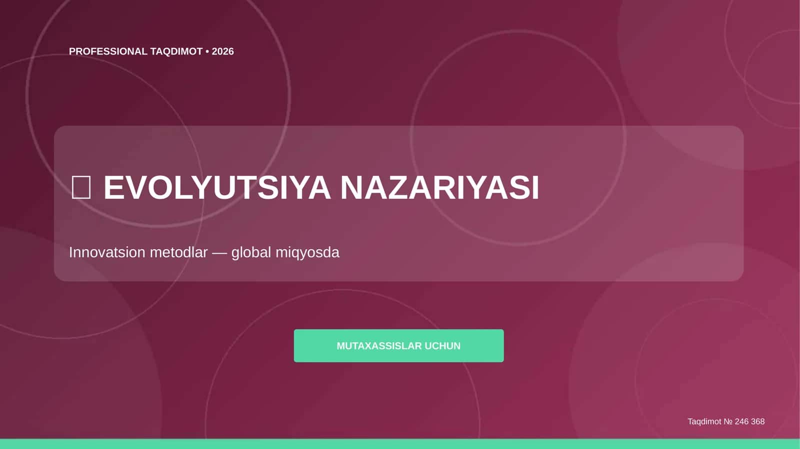 EVOLYUTSIYA NAZARIYASI