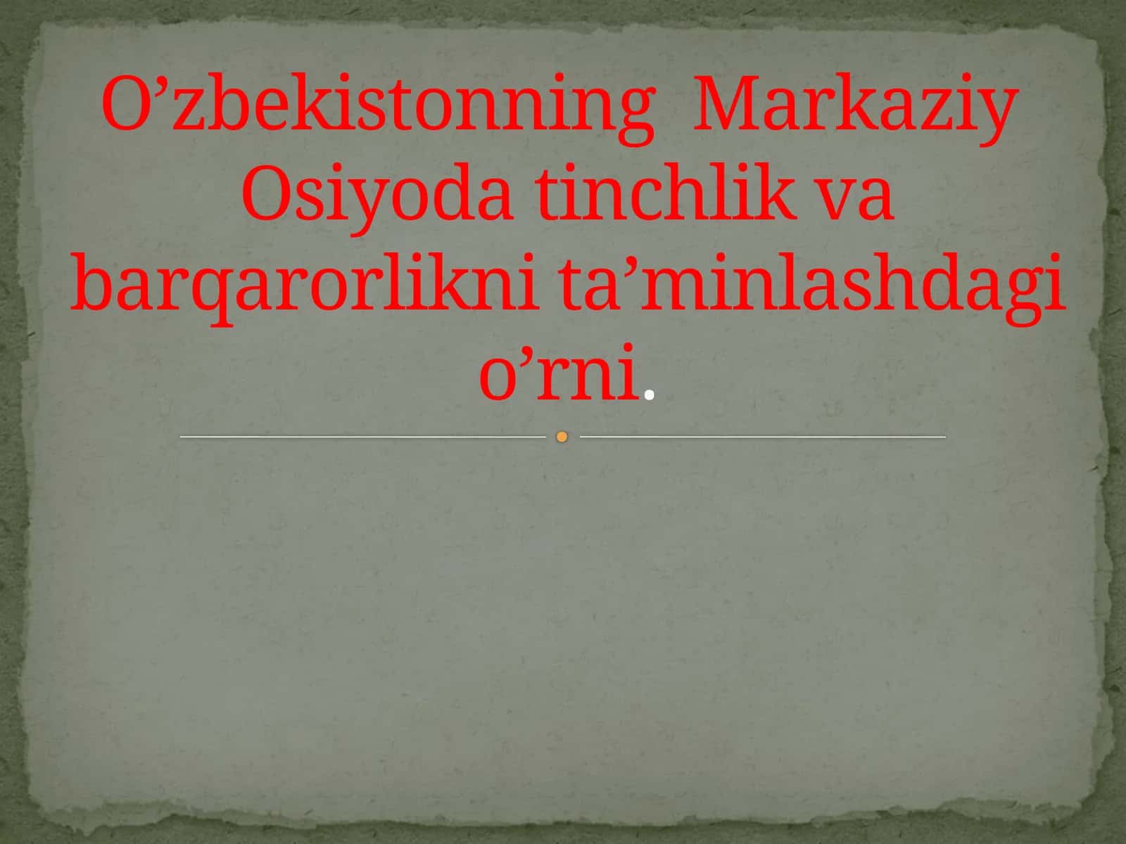 Markaziy Osiyo dəmli ta'lim
