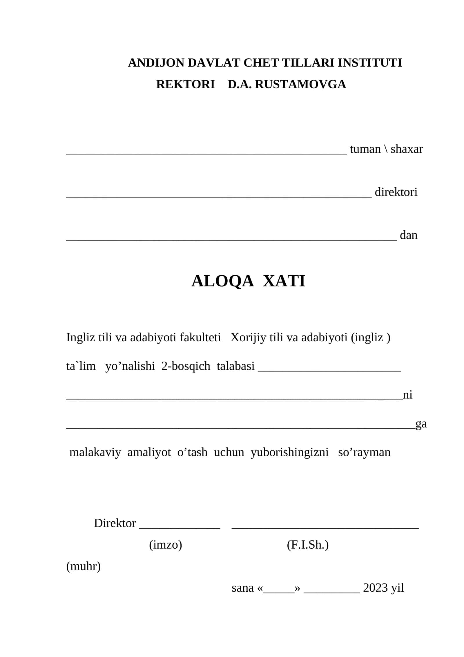 Ingliz tili va adabiyoti