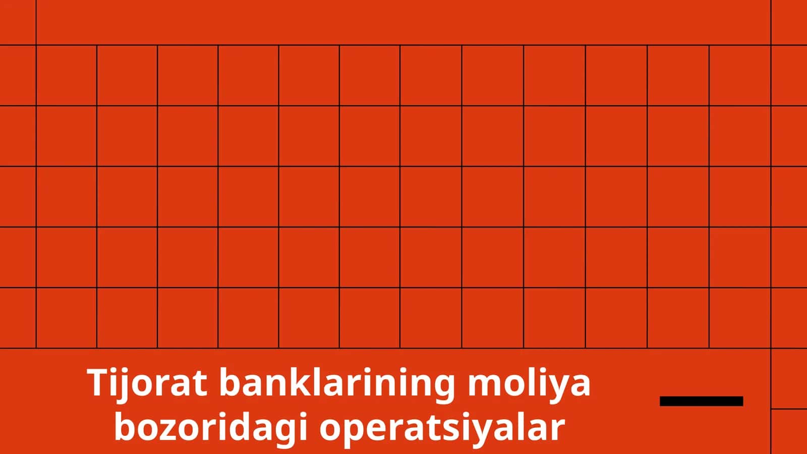 Tijorat banklarining moliya bozoridagi operatsiyalar