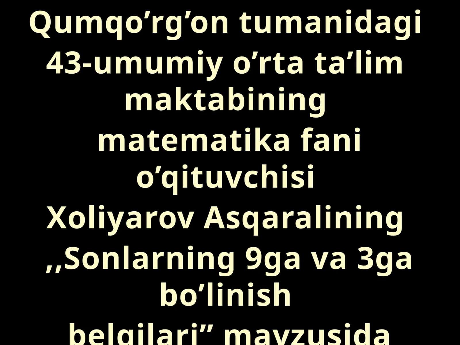 Sonlarning 9 ga va 3 ga bo'linish belgilari