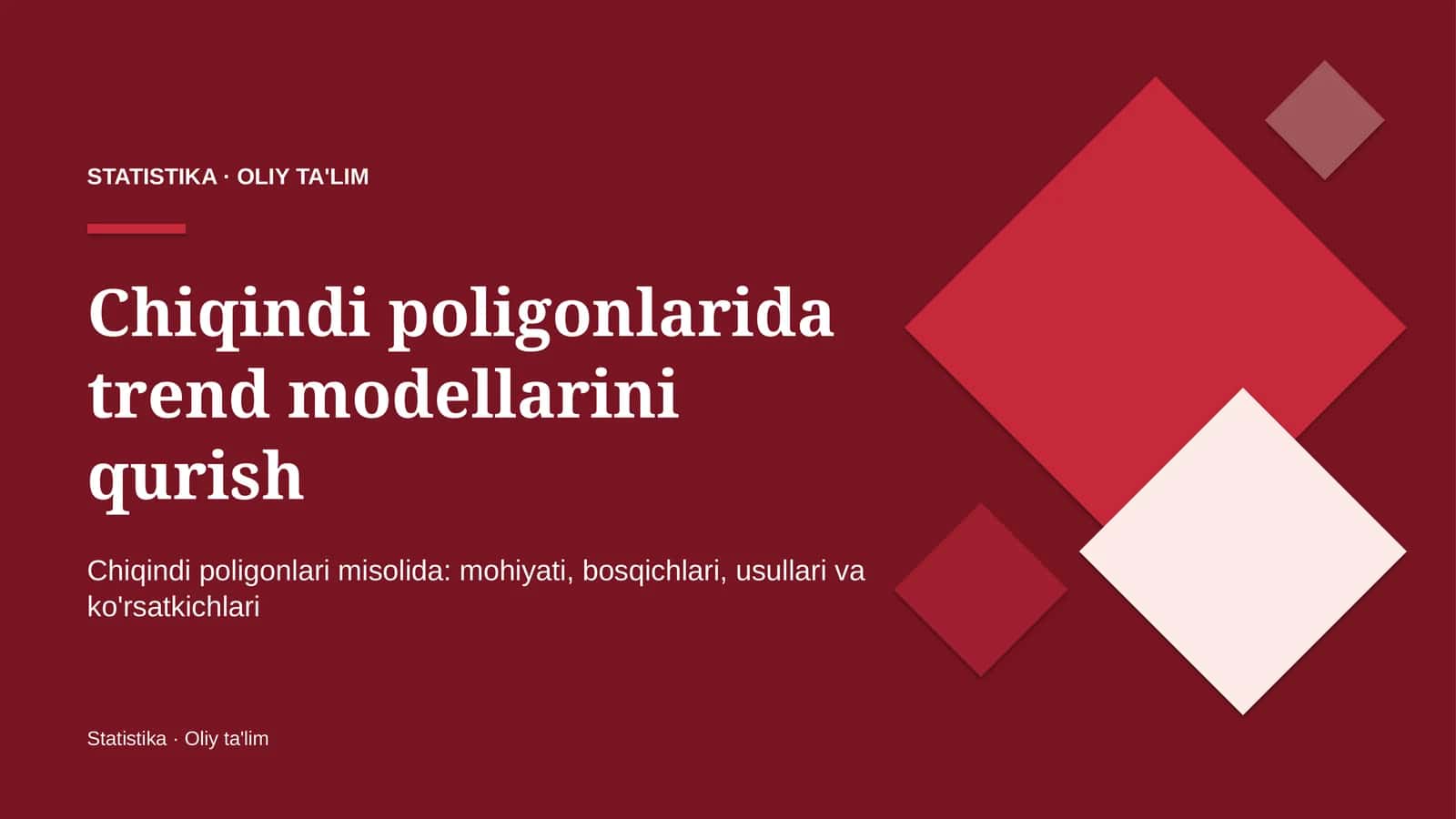 Mohiyati, bosqichlari, usullari va ko'rsatkichlari