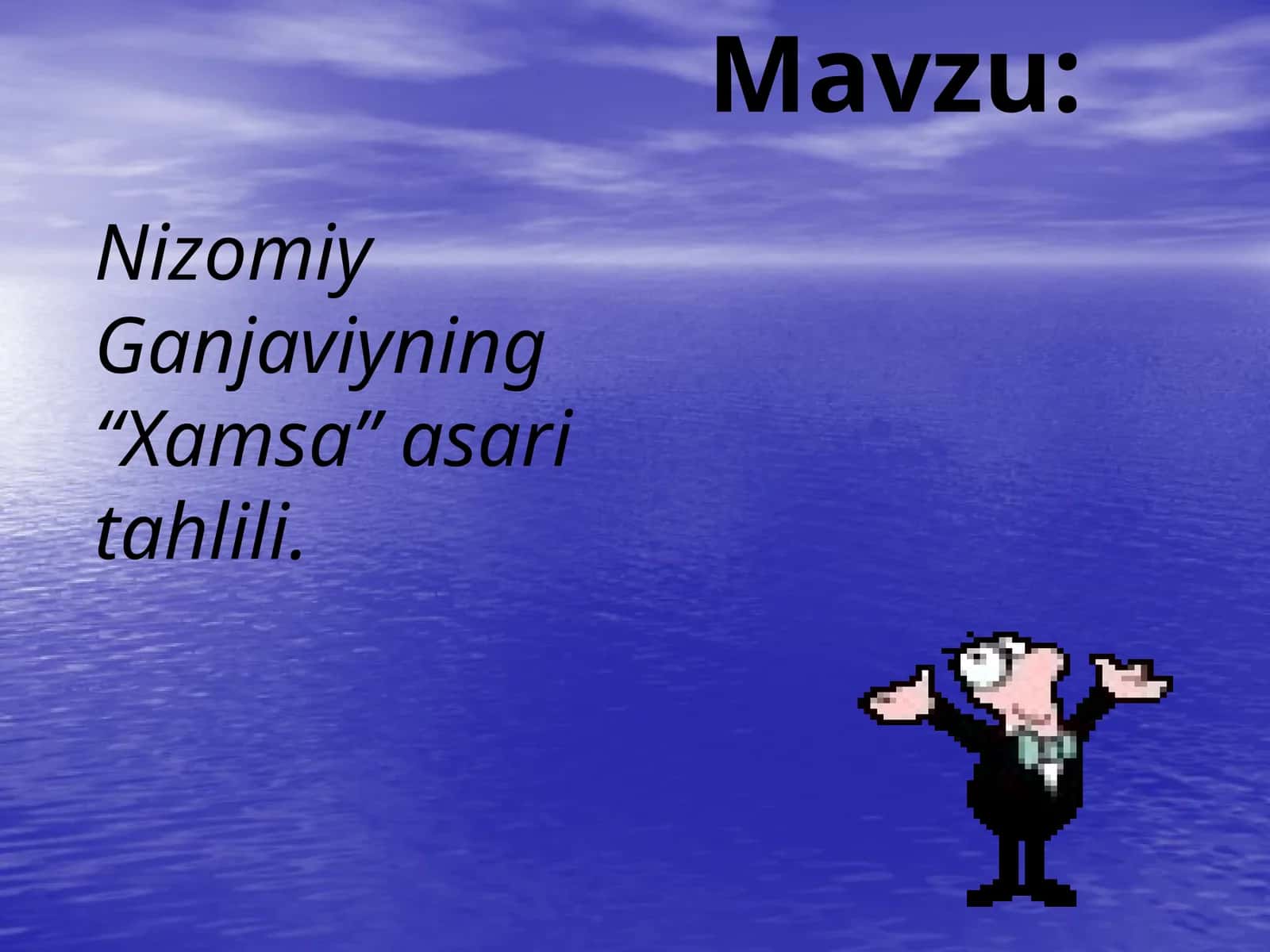 NizomiyGanjaviyning “Xamsa” asaritahlili