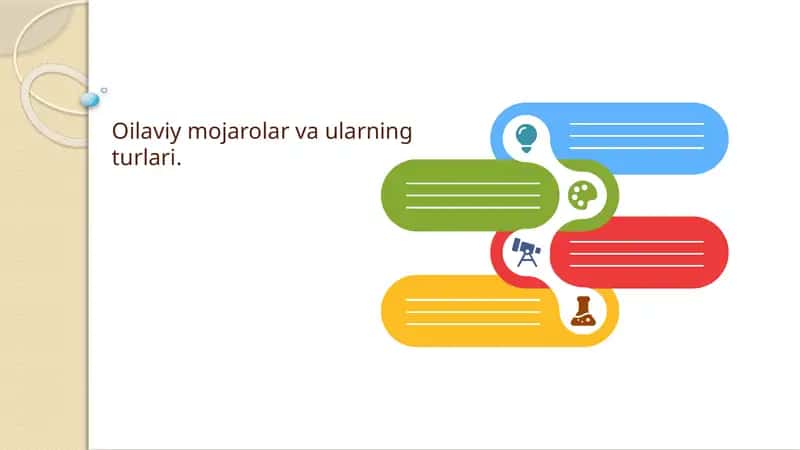 Oilaviy mojarolar va ularning turlari