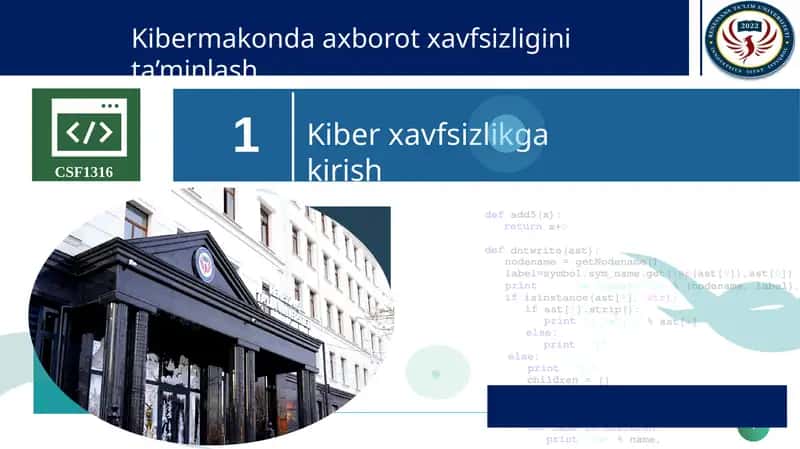 Kiberxavfsizlikka kirish