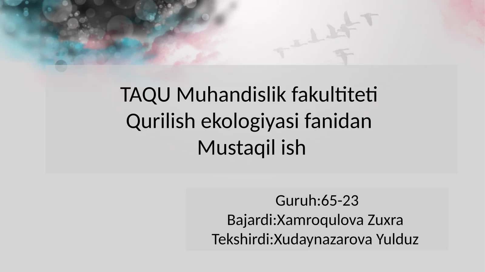 Õzbekistonda atmosferani asrashga qaratilgan choralar