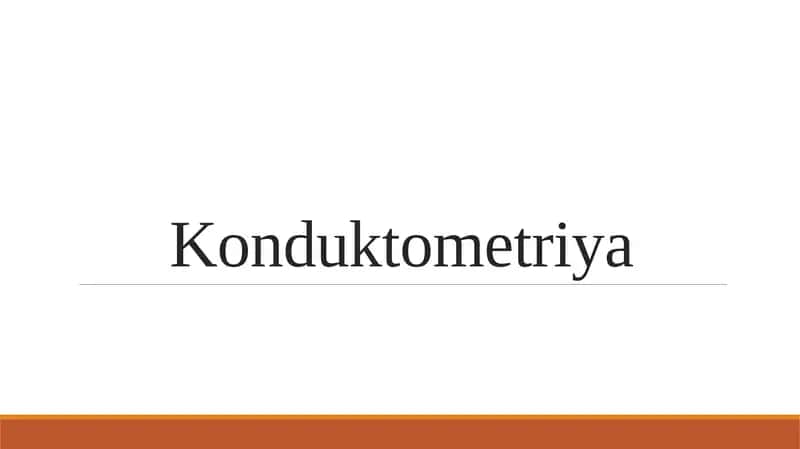 Konduktometriya