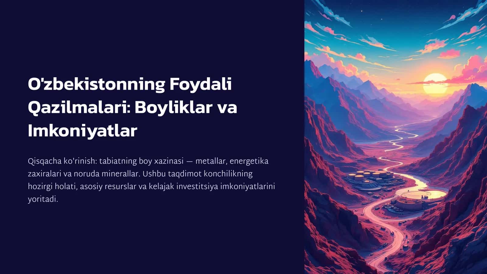 O'zbekistonning Foydali Qazilmalari: Boyliklar va Imkoniyatlar