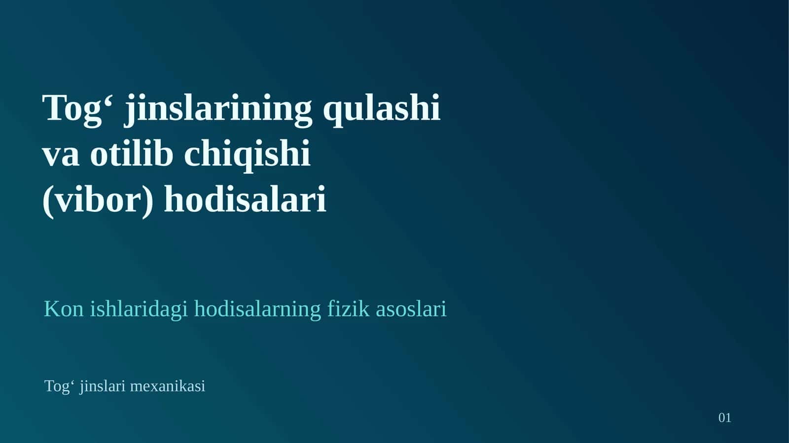 Tog‘ jinslarining qulashi va otilib chiqishi (vibor) hodisalari