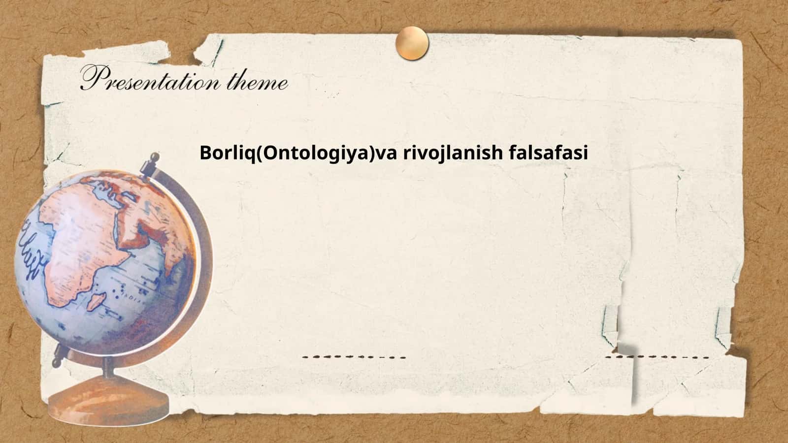 Borliq(Ontologiya)va rivojlanish falsafasi