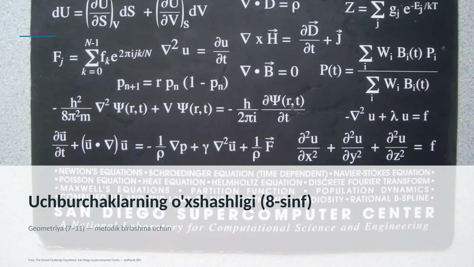 Uchburchaklarning o'xshashligi (8-sinf)
