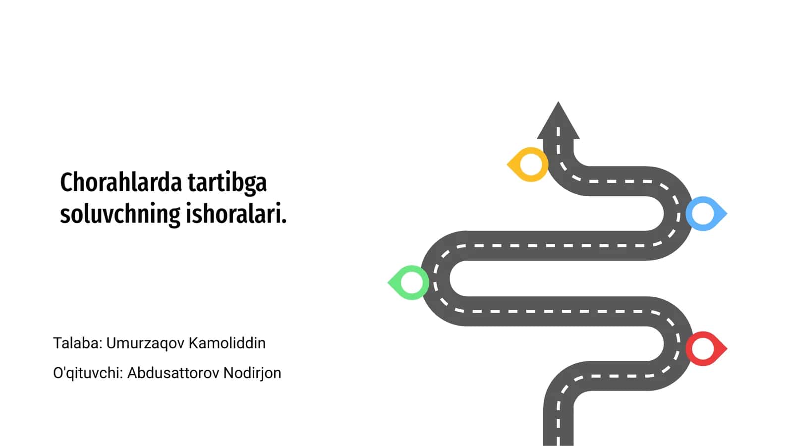Chorahlarda tartibga soluvchning ishoralari