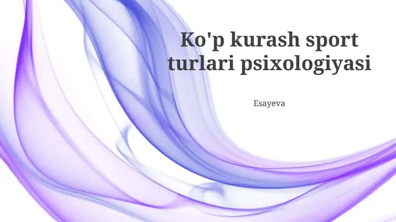 Ko'p kurash sport turlari psixologiyasi