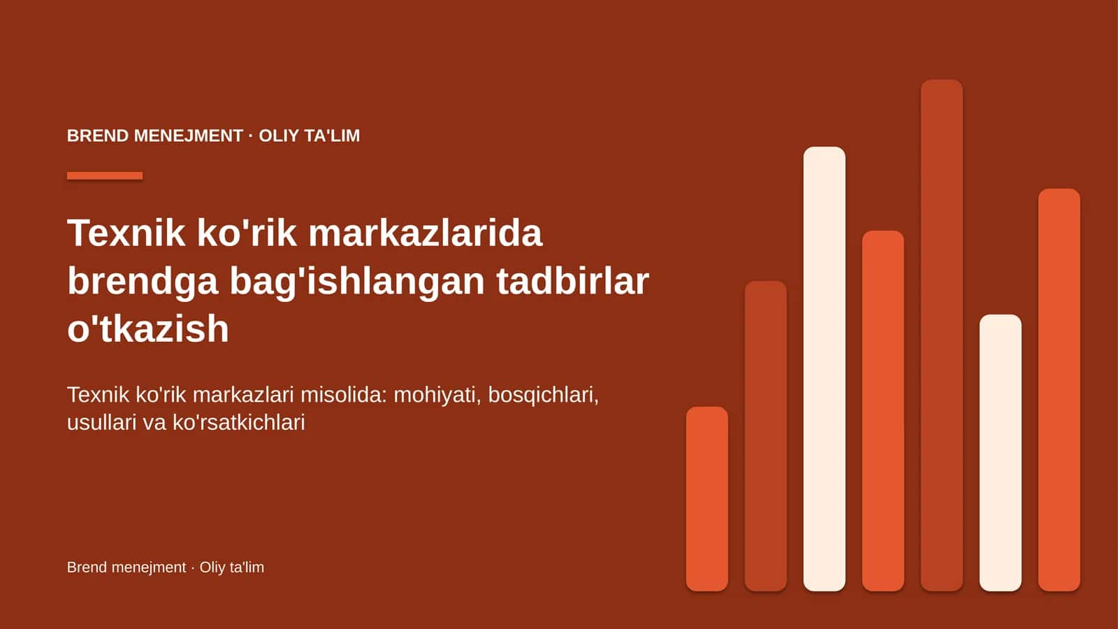 texnik ko'rik markazlarida brendga bag'ishlangan tadbirlar o'tkazish 2830