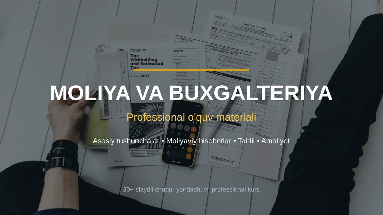 MOLIYA VA BUXGALTERIYA Professional o'quv materiali