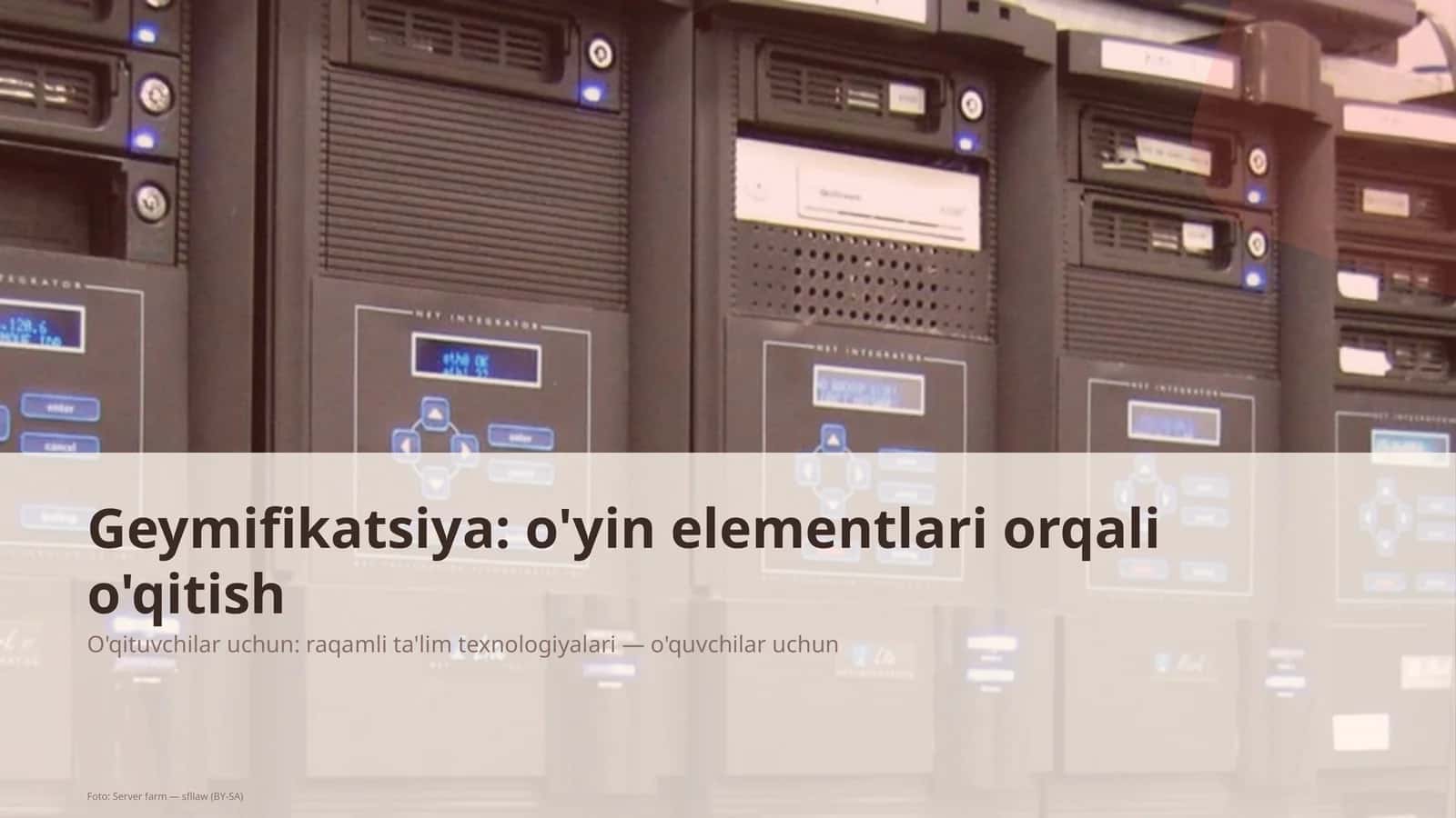 Geymifikatsiya: o'yin elementlari orqali o'qitish