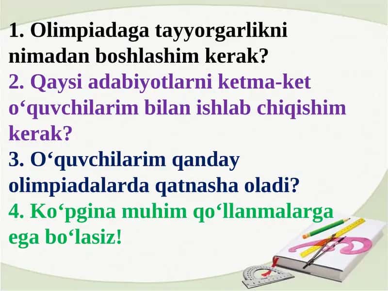 IXTISOSLASHTIRILGAN MAKTAB VA IXTISOSLASHTIRILGAN SINFLARDA MATEMATIKA FANINI O‘QITISH BO‘YICHA TAKLIF VA TAVSIYALAR.